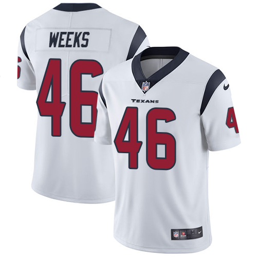 Nike Texans #46 Jon Weeks White Men's Stitched NFL Vapor Untouchable Limited Jersey - Click Image to Close
